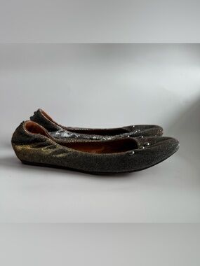 Lanvin Vintage Metallic Silver and Gold Ballet Flats in size 37,5 (24cm)
